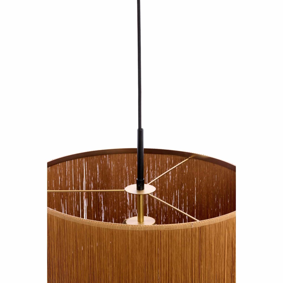Lampe Suspendue Métal MALAIKA marron, LIGHT & LIVING