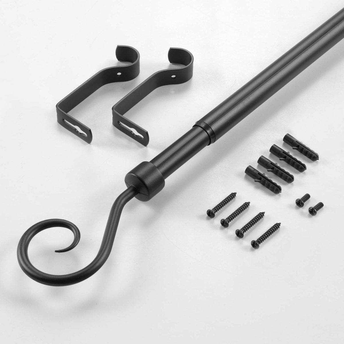 Tringle extensible en kit - 120x210 noir, DOUCEUR D'INTÉRIEUR