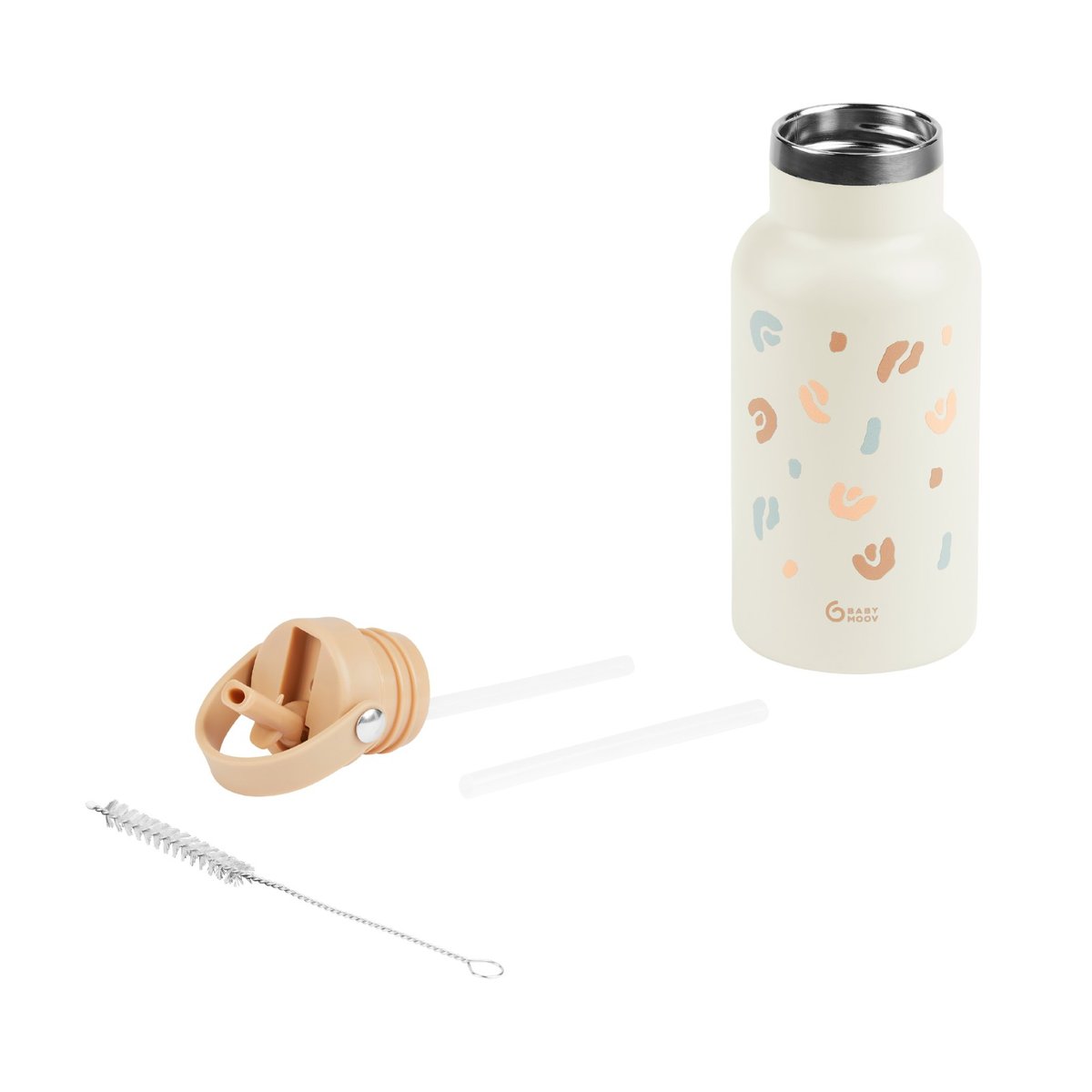 Gourde isotherme inox little explorer beige, BABYMOOV