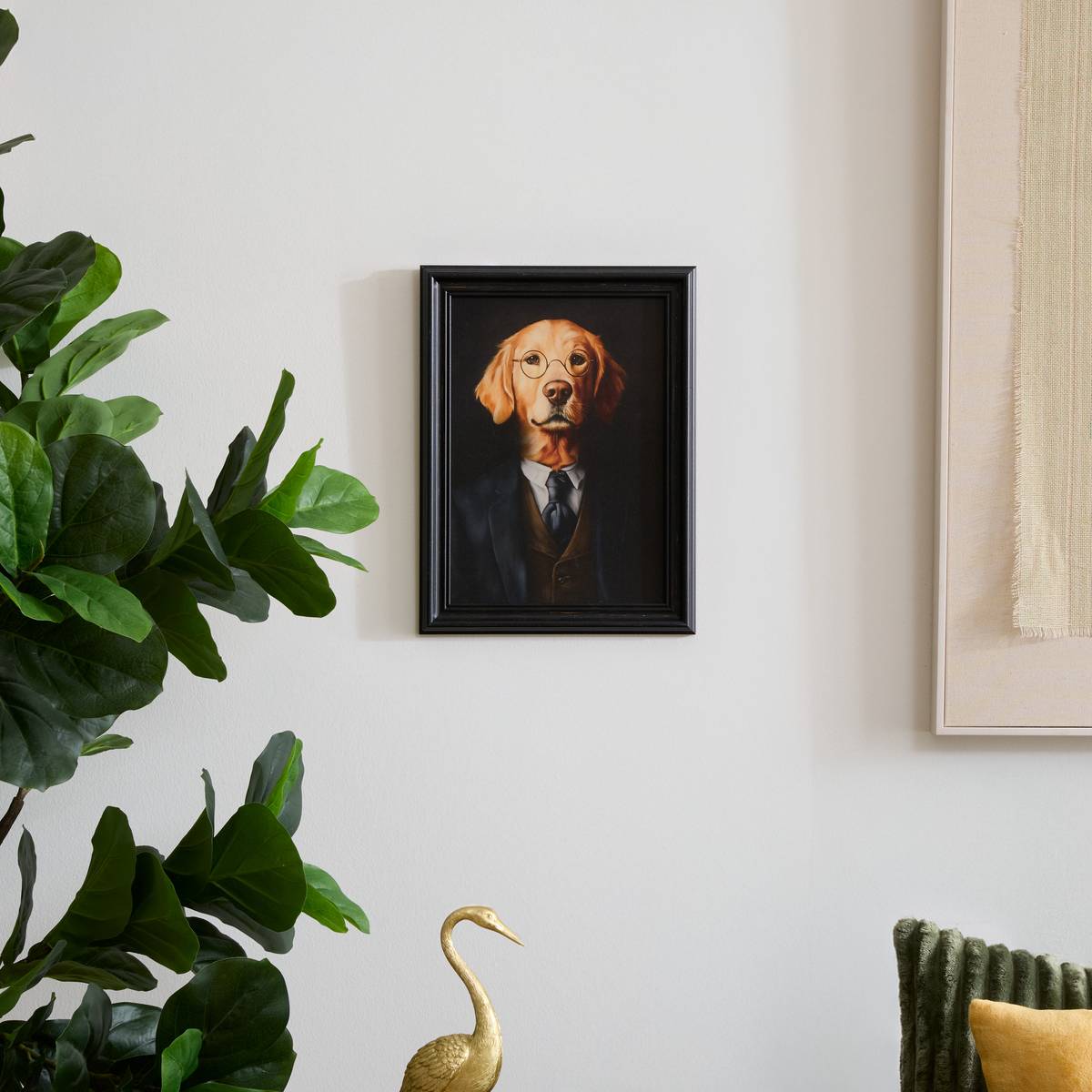 Toile imprimée encadrée portrait animal RICHA modèle b, ATMOSPHERA
