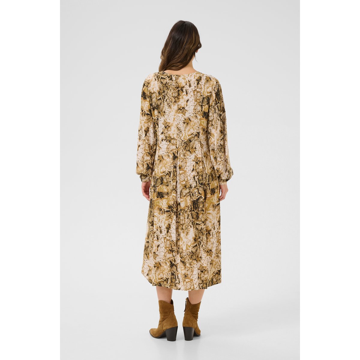 Robe beige tobacco snake, CREAM