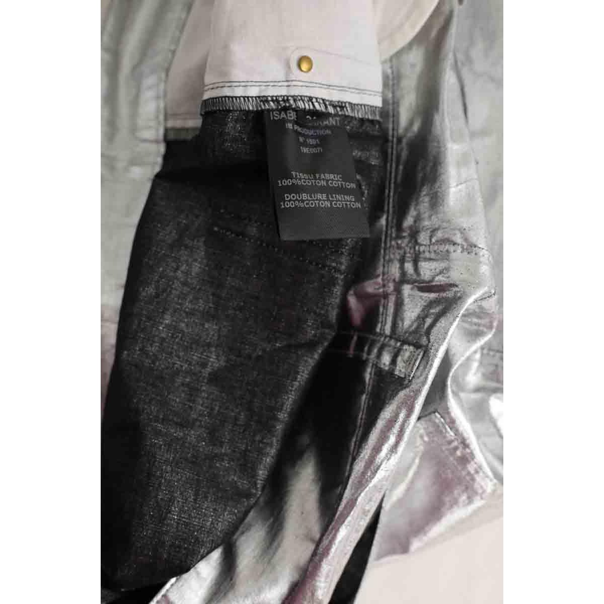 Pantalon droit - Très Bon État argent, ISABEL MARANT