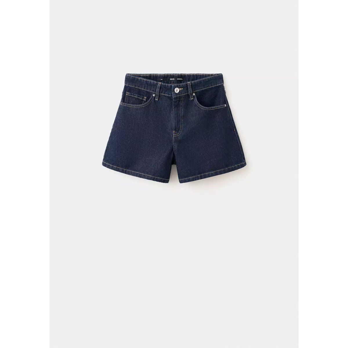 Short en jean droit bleu, MANGO