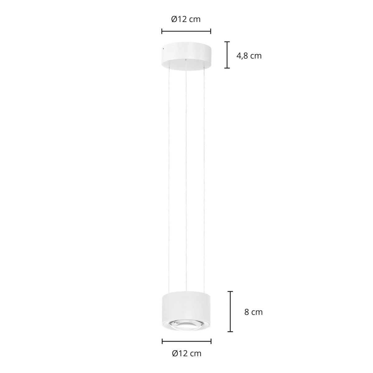 Suspension en aluminium moderneLED, Rotari blanc (ral 9003), ARCCHIO