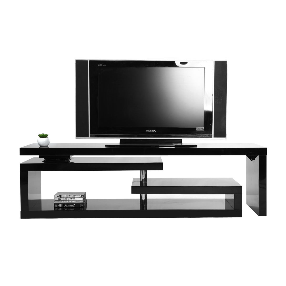 Meuble TV design pivotant L255 MAX V2 blanc, MILIBOO