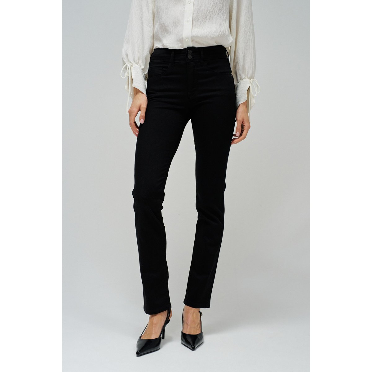 JEAN SECRET PUSH IN SLIM noir, SALSA JEANS