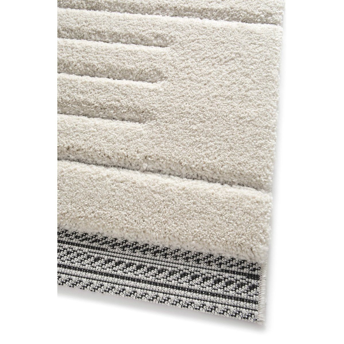 Tapis doux à reliefs ALIGNE beige sable, AFK LIVING
