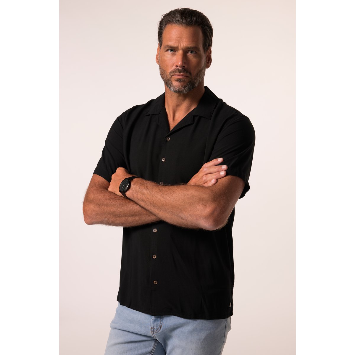 Chemise, coupe Cuba-Fit noir, JP1880