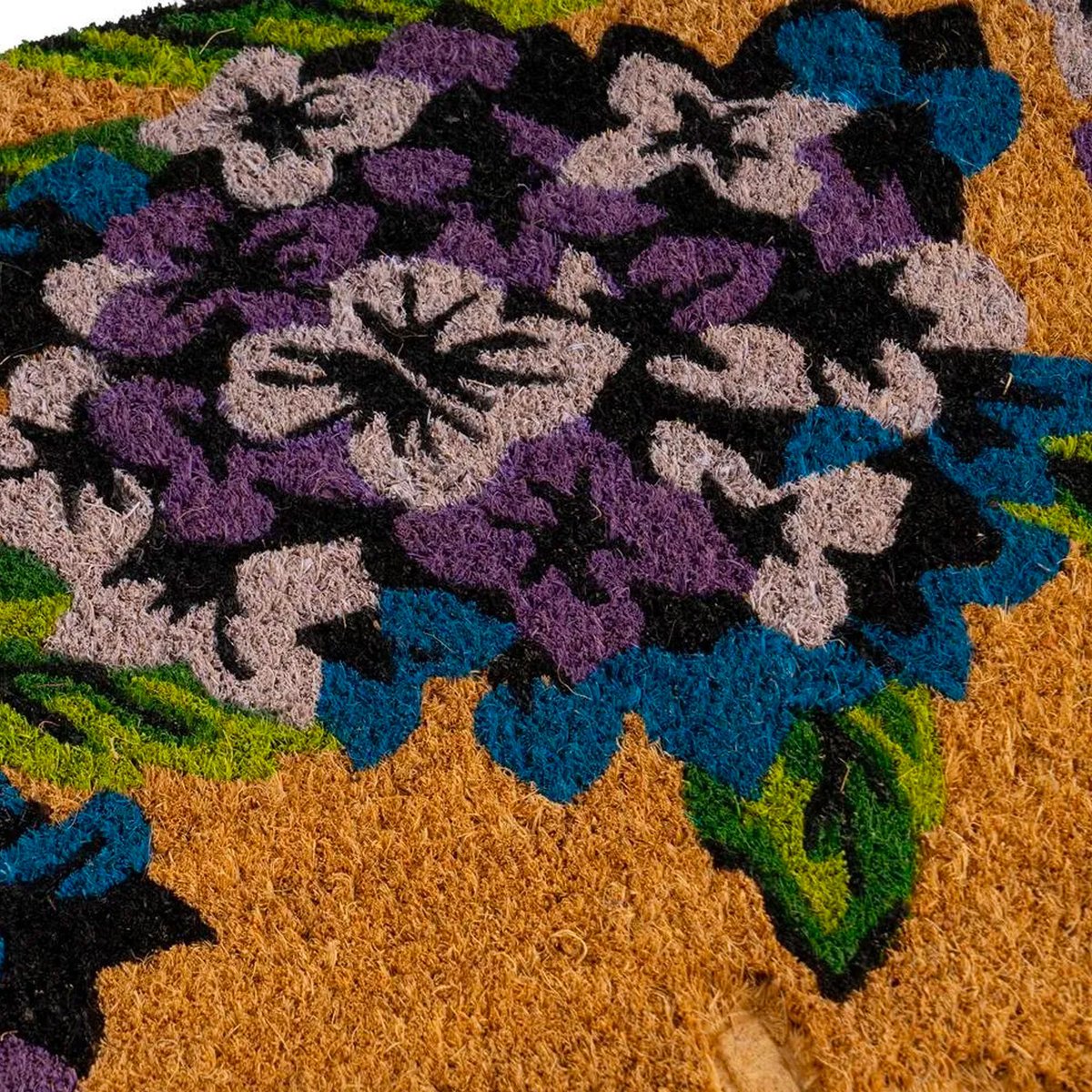 Paillasson coco lavandes home 60x40x1.5cm multicolore, WADIGA