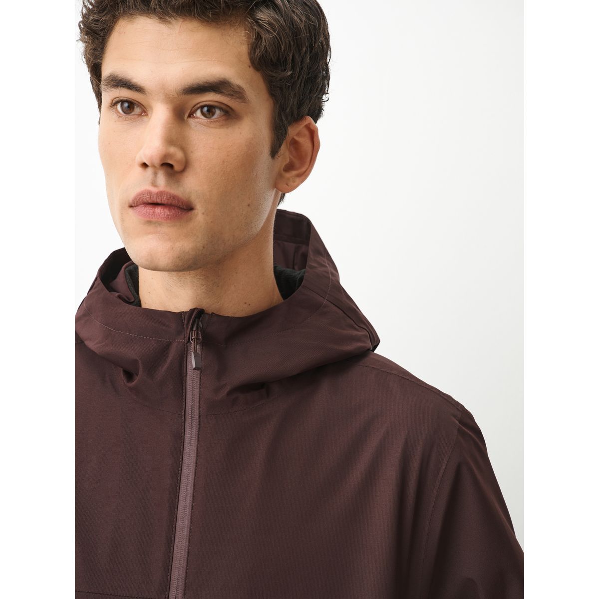 Anorak imperméable rouge bordeaux, NEXT