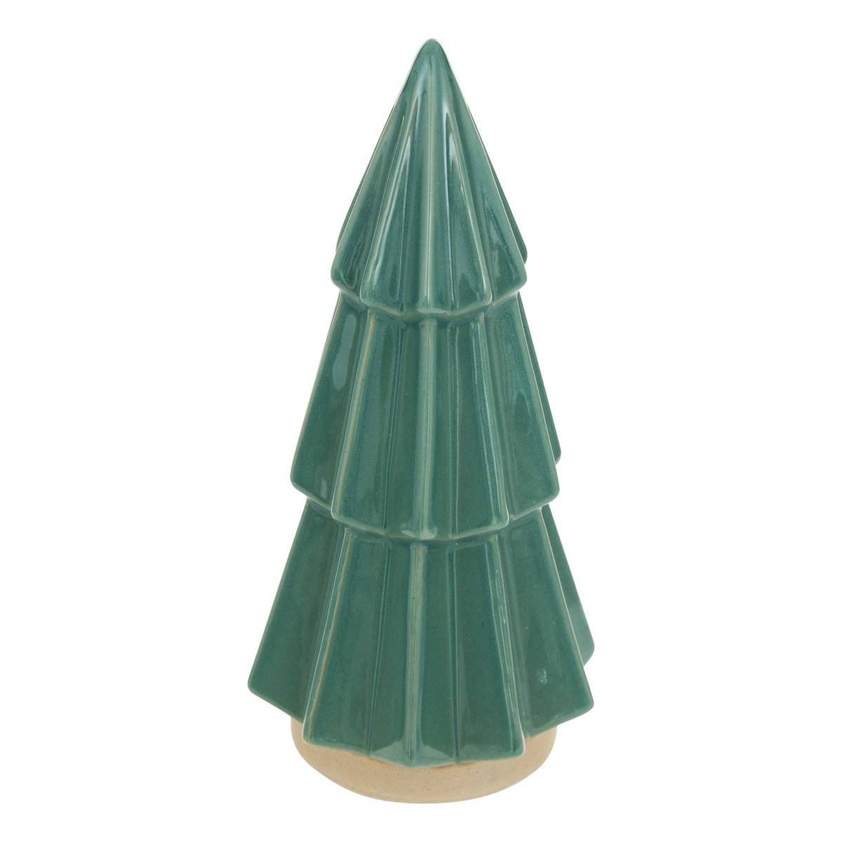 Sapin de Noël décoratif en céramique vert H. 22 cm vert, FEERIC LIGHTS & CHRISTMAS