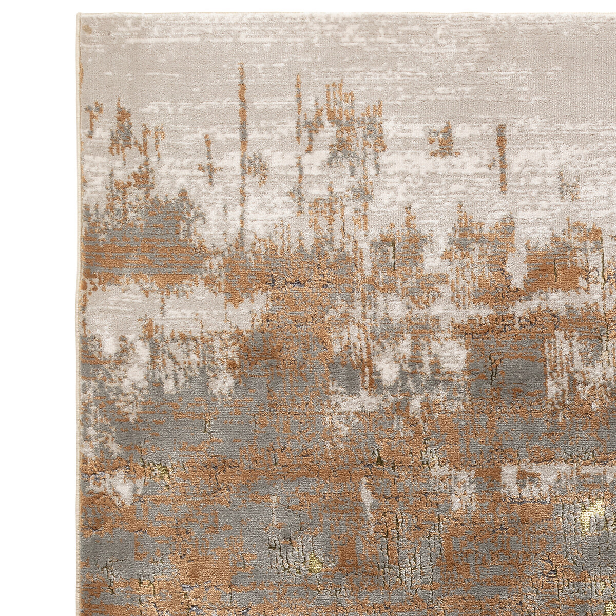 Ombre Distressed Metallic Runner Rug beige, SO'HOME