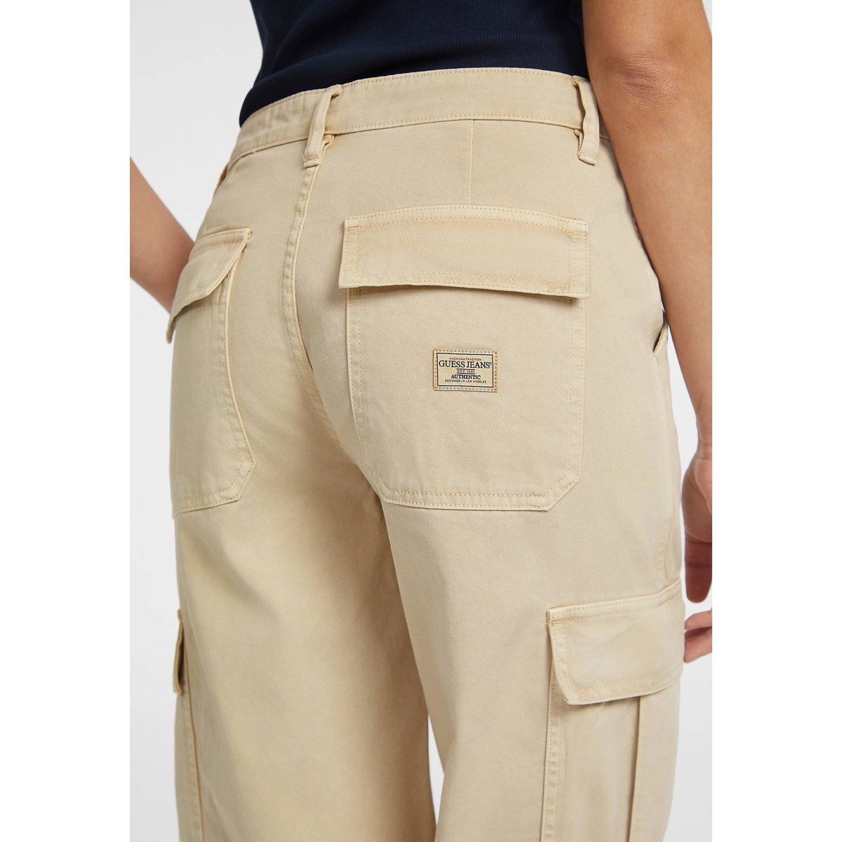 Pantalon Chino Cargo Femme marron, GUESS