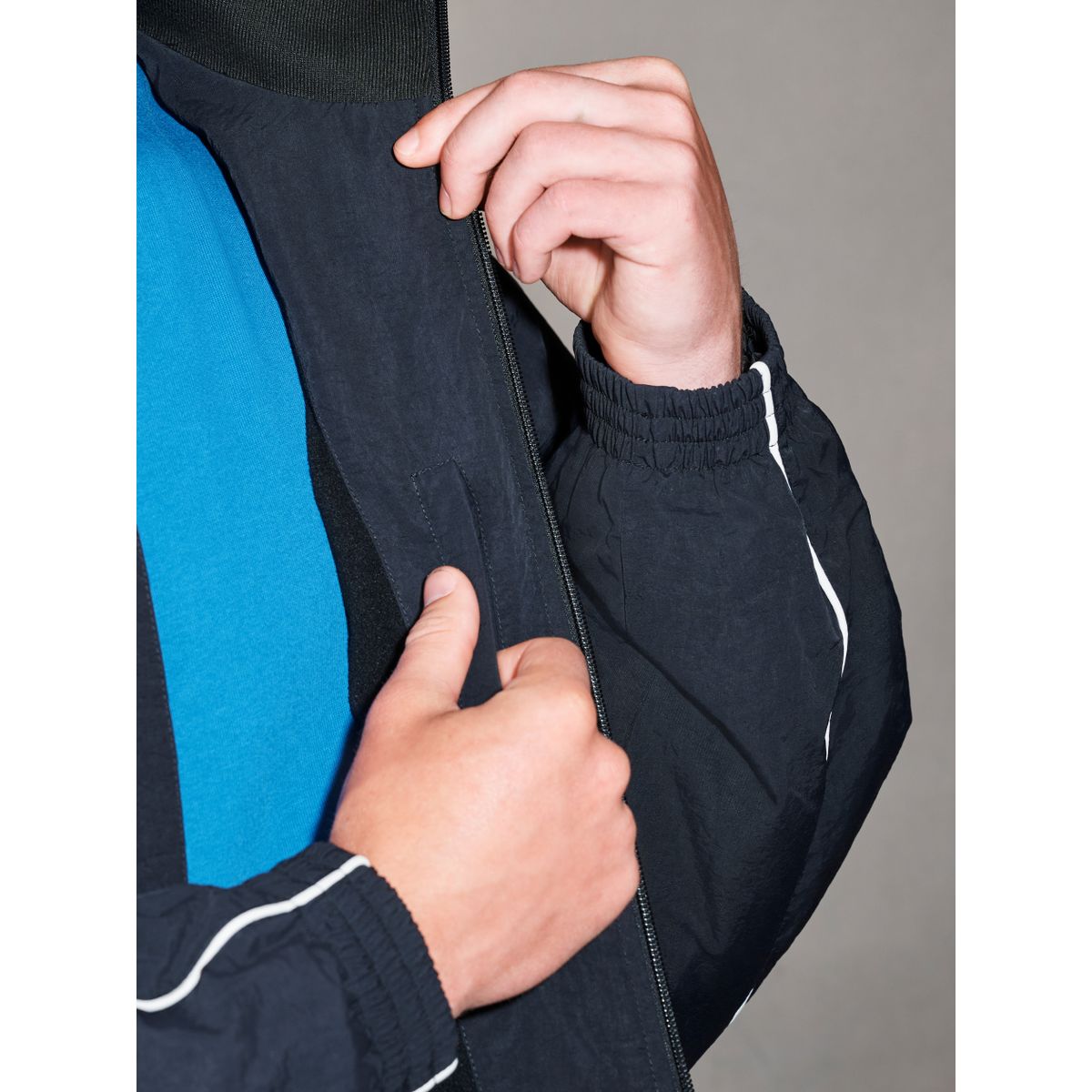 Veste coupe-vent légère à col cheminée noir, NEXT