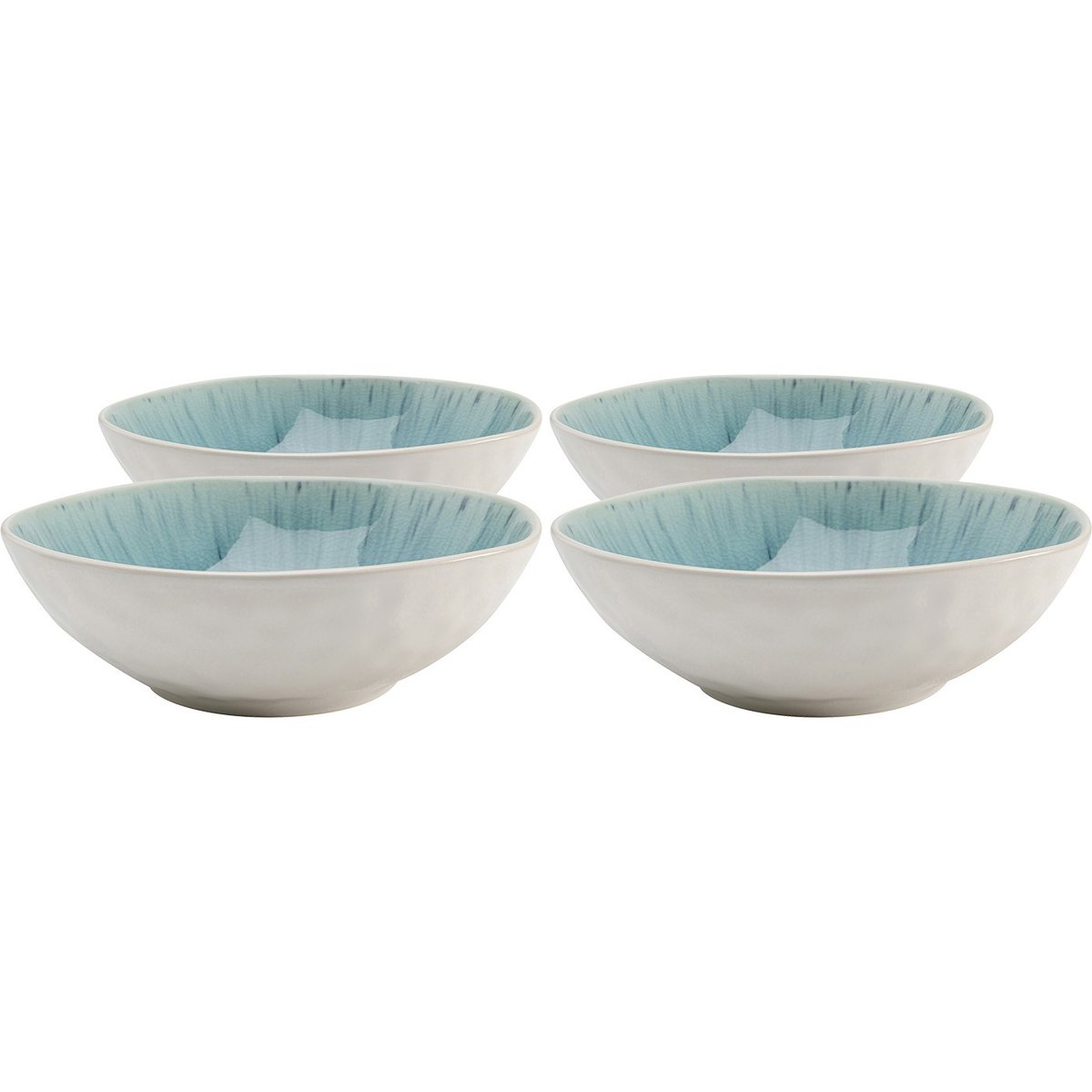 Lot de 4 bols 18cm, MUSTIQUE bleu, KARE DESIGN