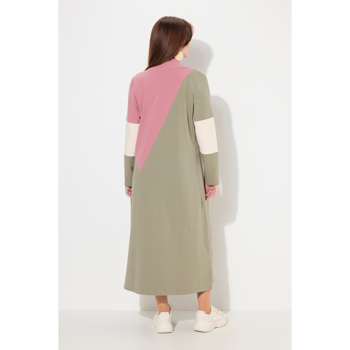 Robe en molleton de coton bio gris pierre, ULLA POPKEN