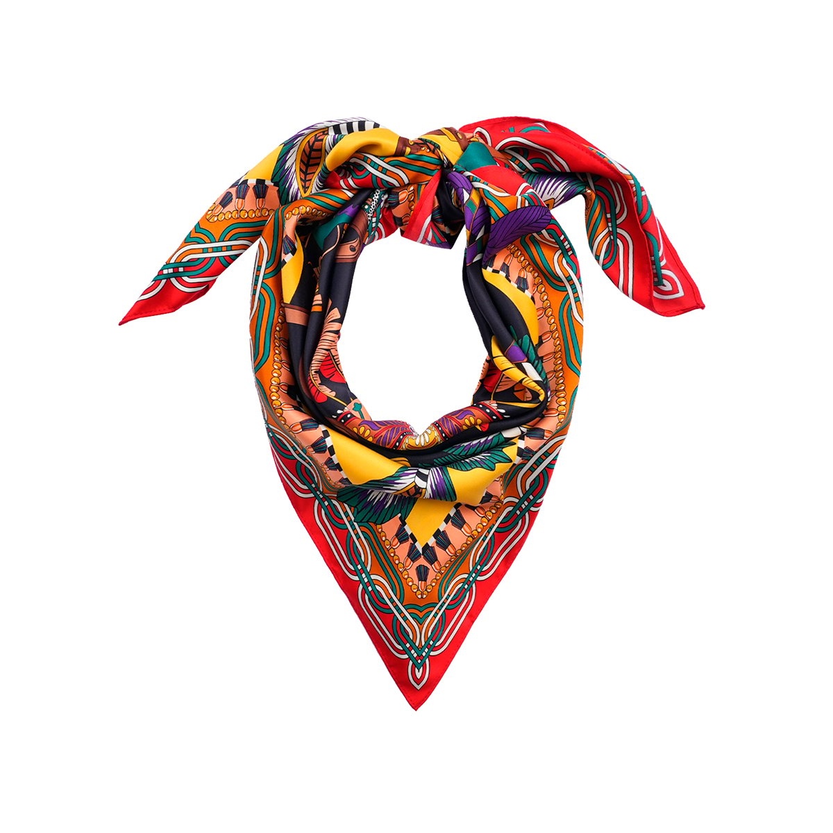 Foulard medium à motifs PONY PONY noir, WILD