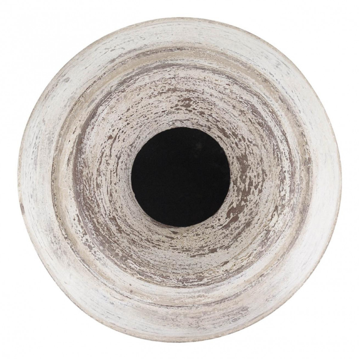 Vase argile blanc, DECORATION D’AUTREFOIS