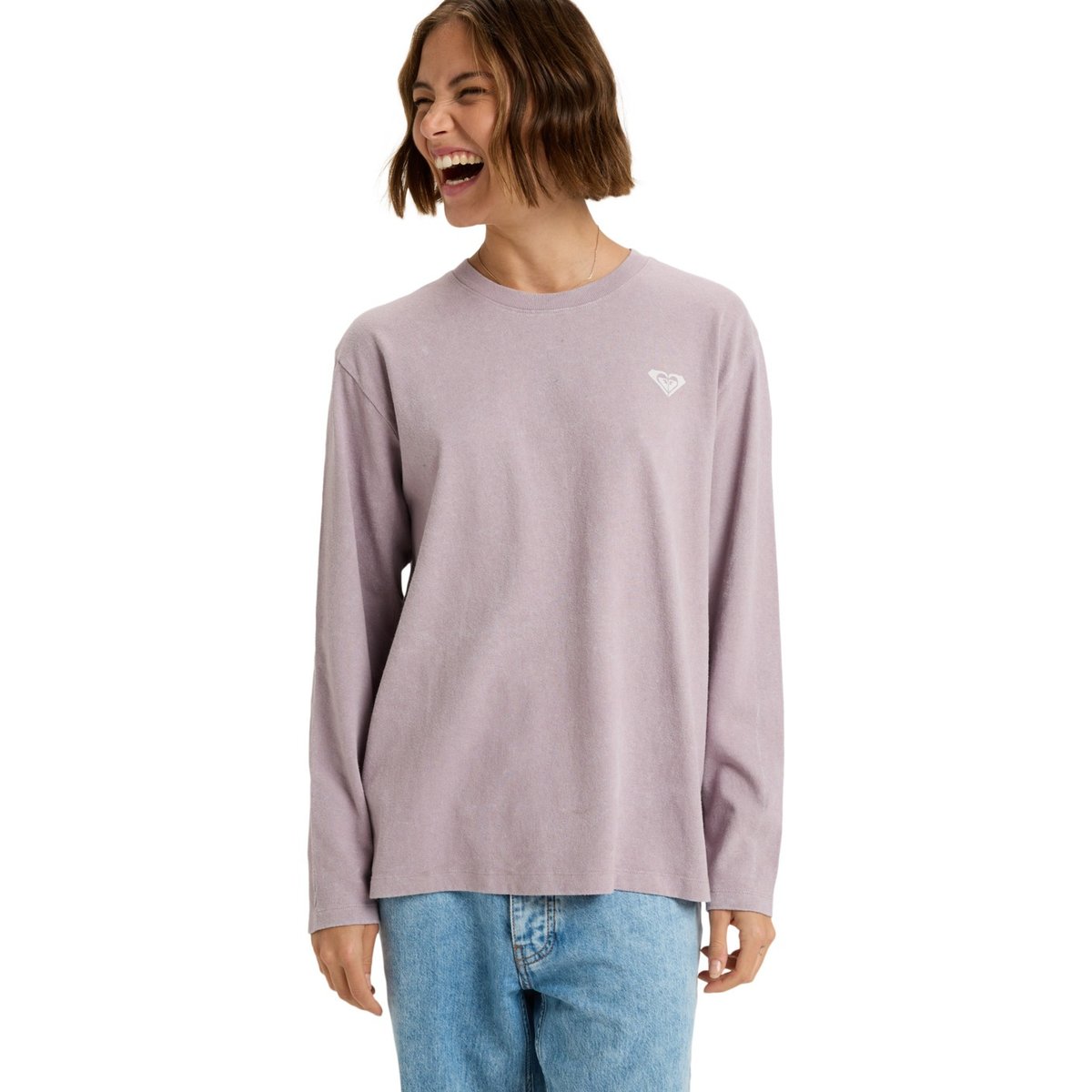 T-Shirt, manches longues, col rond, . violet nirvana, ROXY