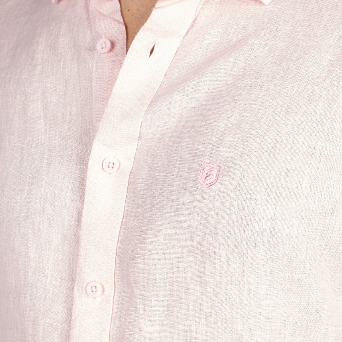 Chemise en lin natural rose, SHILTON