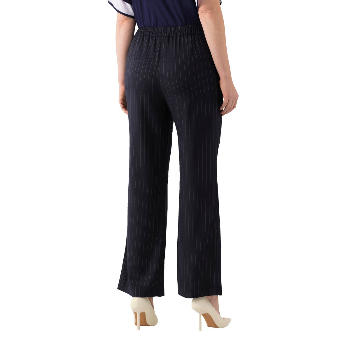 Pantalon de tailleur, fines rayures marine, ULLA POPKEN