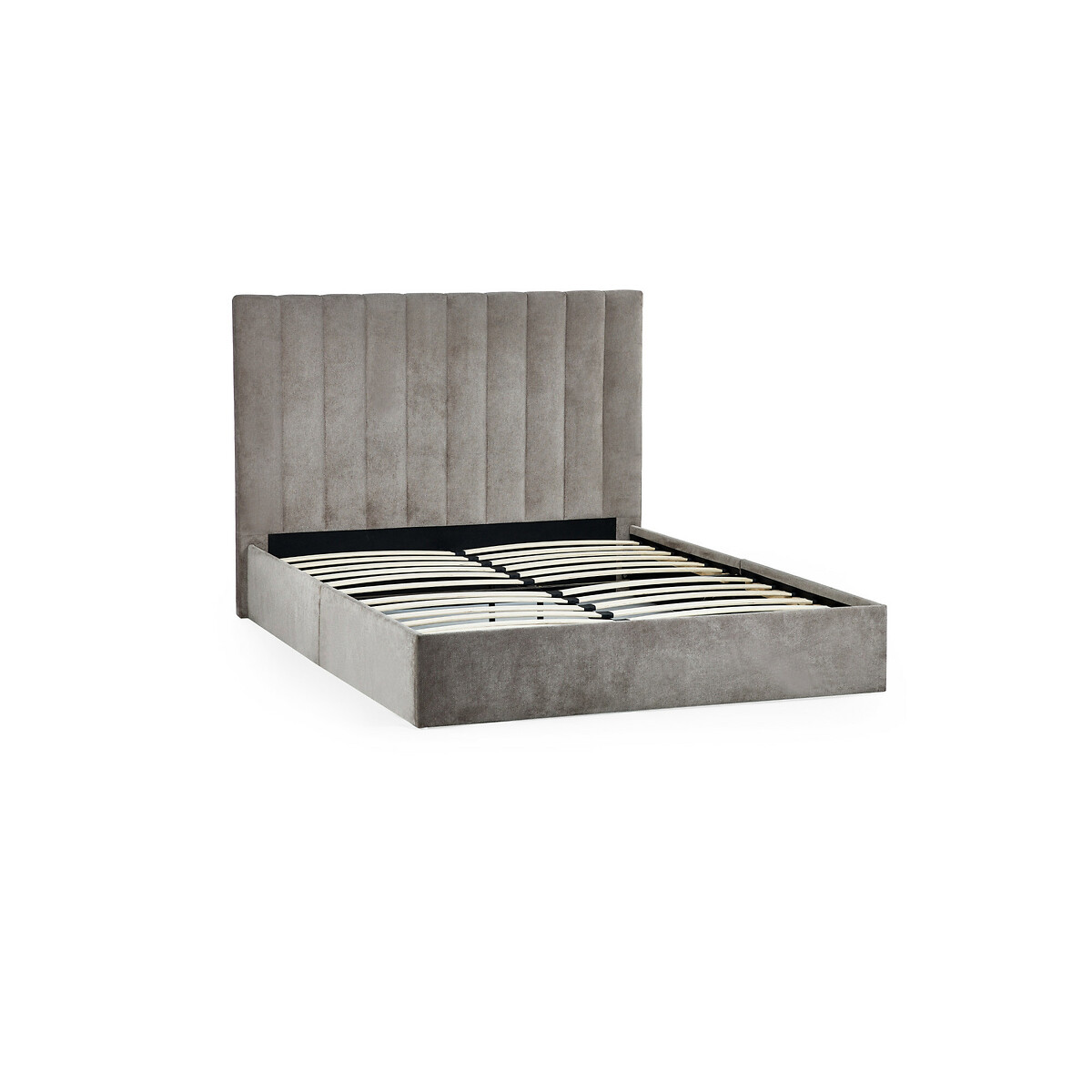 Elodie Chenille Upholstered Bed-In-A-Box grey, SO'HOME