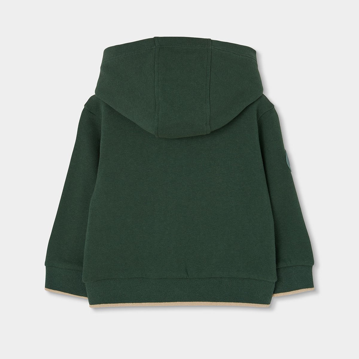 Sweat garçon en molleton avec capuche et patch vert, BOBOLI