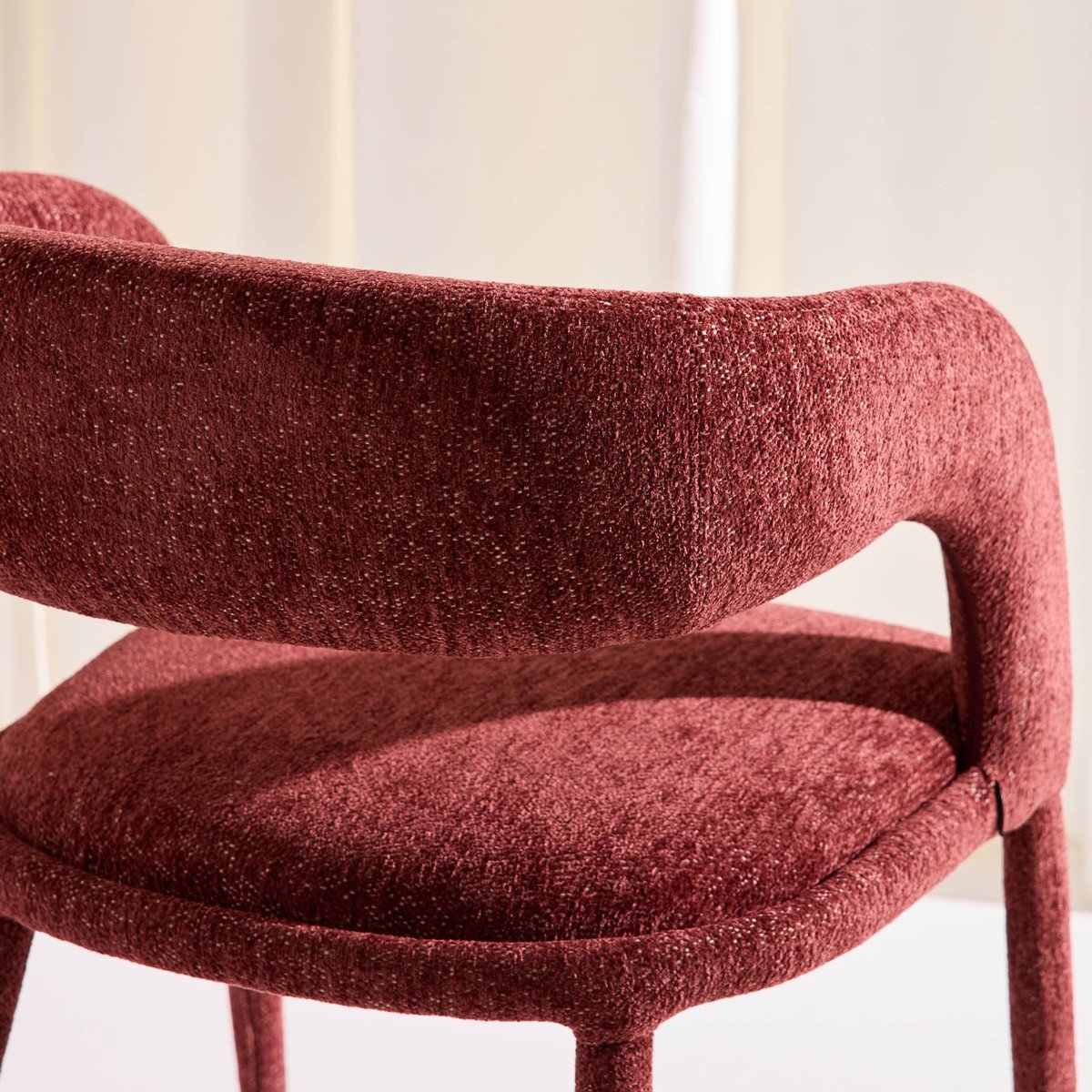 Fauteuil contemporain tissu (lot de 2) ALESSIA bordeaux, SWEEEK