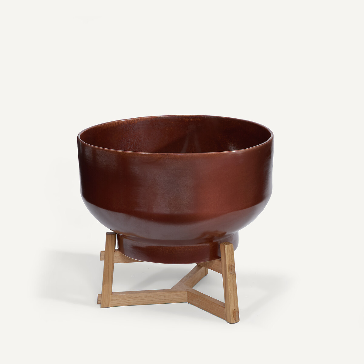 Eichenholzständer für Übertopf Florian, H23 und H33 cm, GRAYSON natureicheholz, AM.PM
