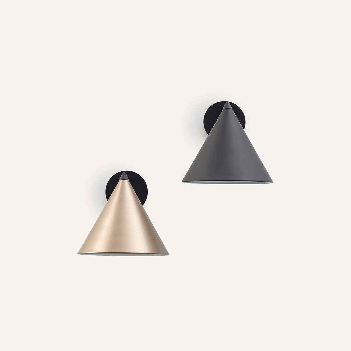 Moke Cone Metal Wall Light black, AM.PM