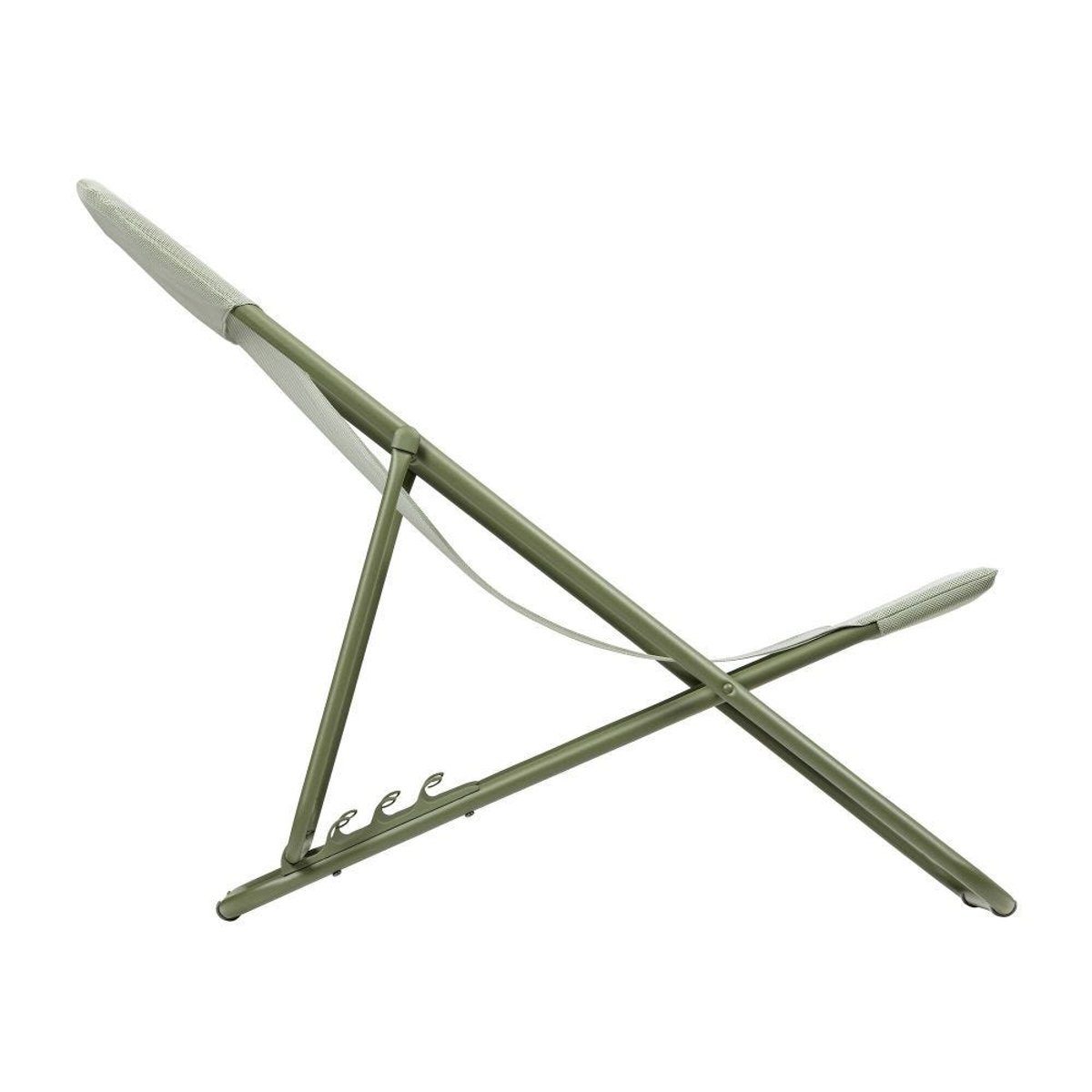 Transat jardin pliant multi-positions : Largeur 58 cm - MAXI TRANSAT vert moss tube moss, LAFUMA MOBILIER