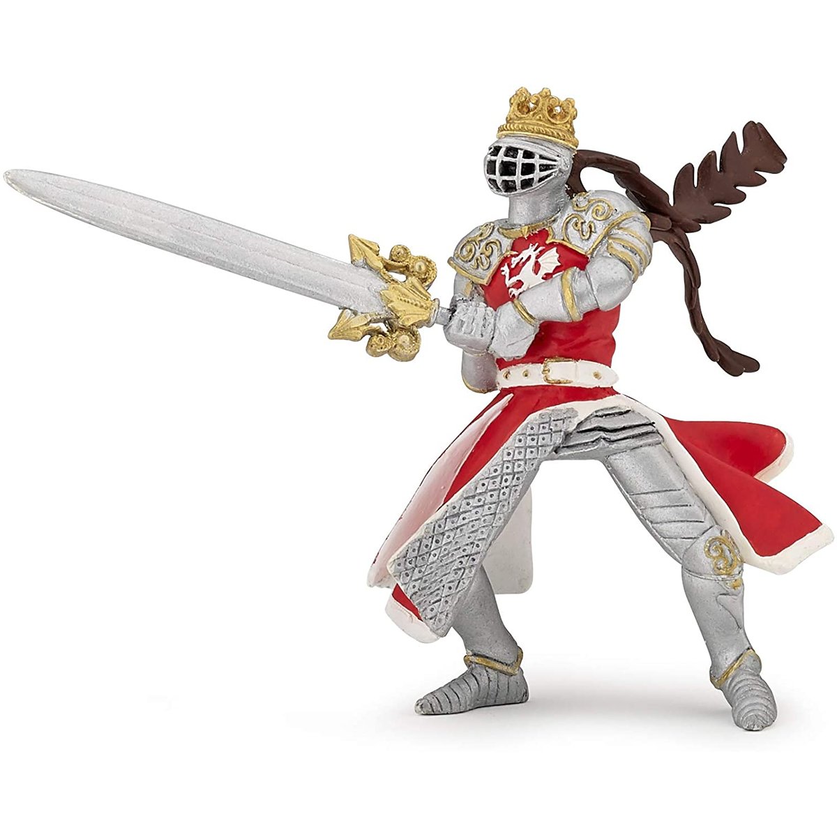 Figurine Roi au dragon à l'épée rouge, PAPO