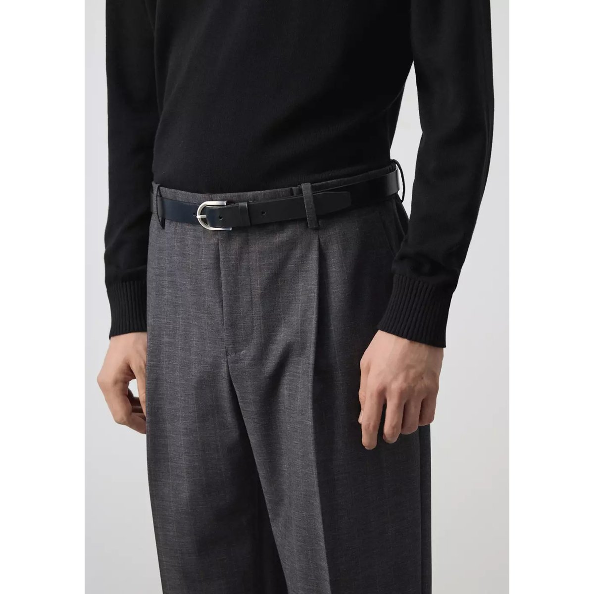 Pantalon regular fit à rayures tennis gris chiné foncé, MANGO MAN