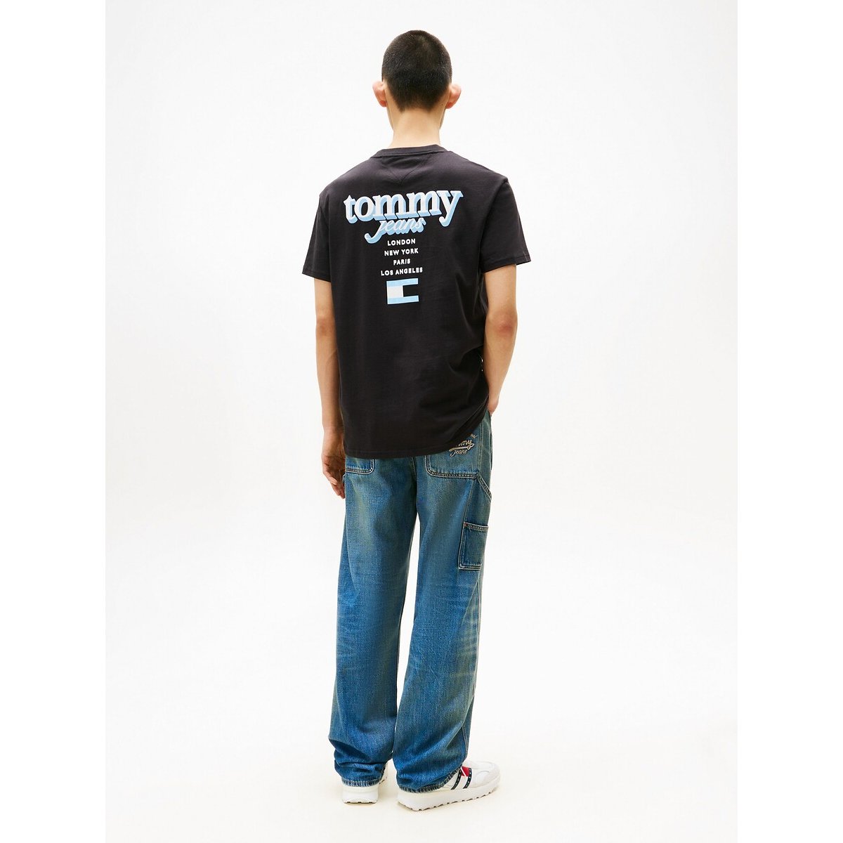 Regular Signature T-Shirt black, TOMMY JEANS