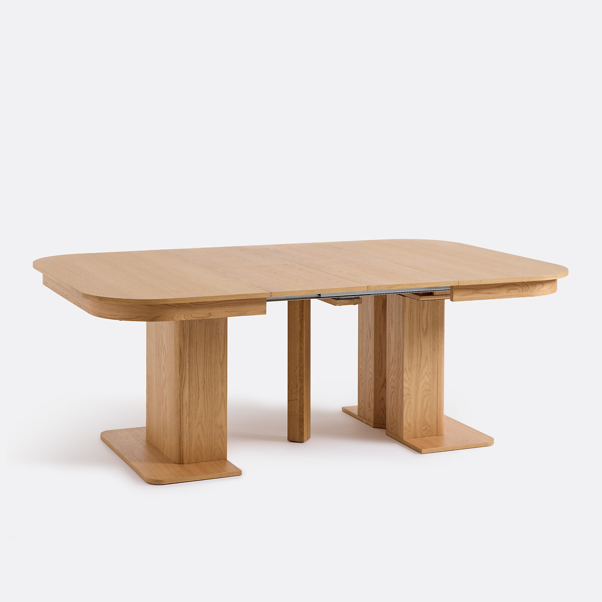 Table à manger, extensible, en plaqué chêne, 4 à 12 couverts, TOMAS coloris chêne, LA REDOUTE INTERIEURS