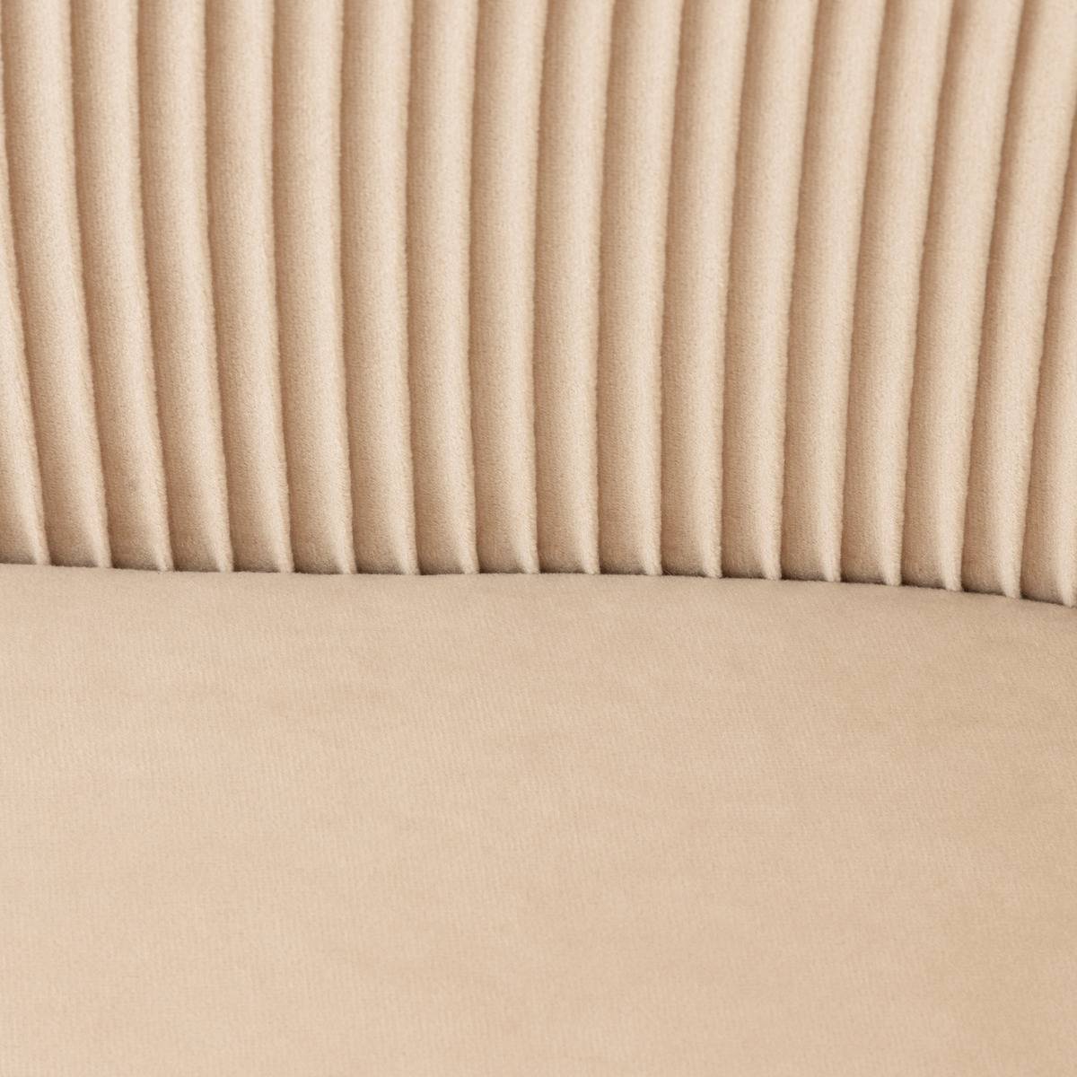 Fauteuil en velours plissé SOLARO beige, ATMOSPHERA