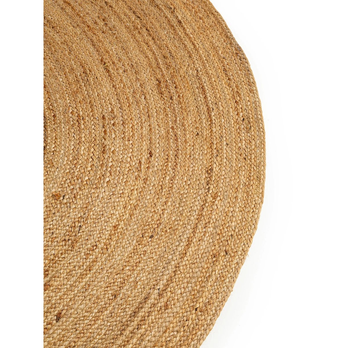 Tapis rond de jute tissé main JUTTA marron clair, BENUTA