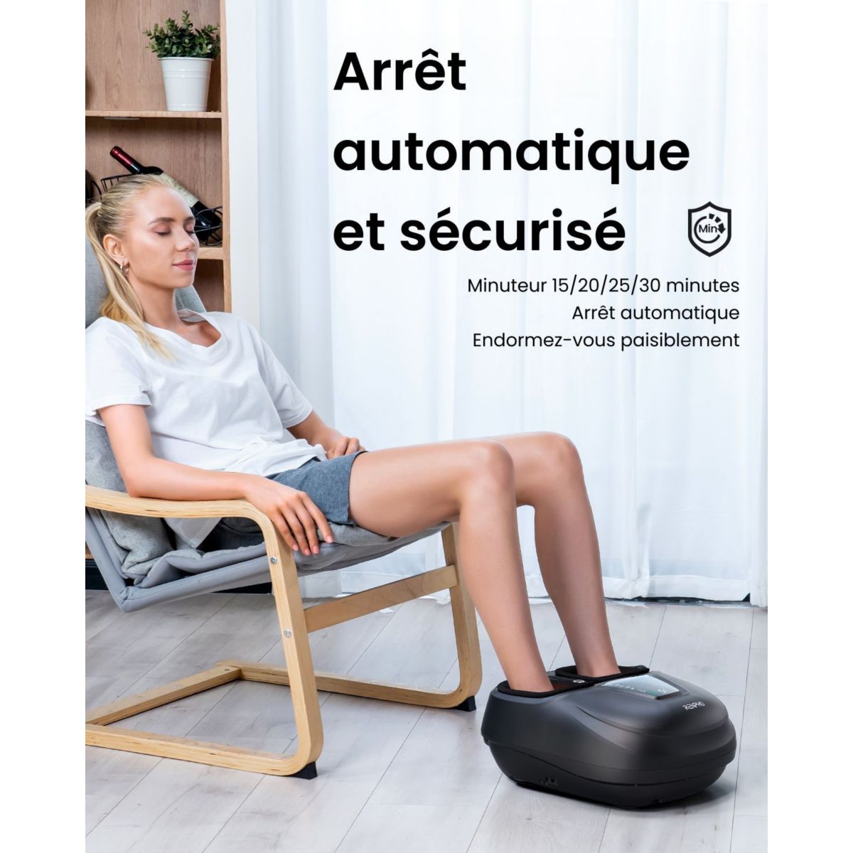 Masseur pieds Shiatsu Foot massager FM058R couleur unique, RENPHO