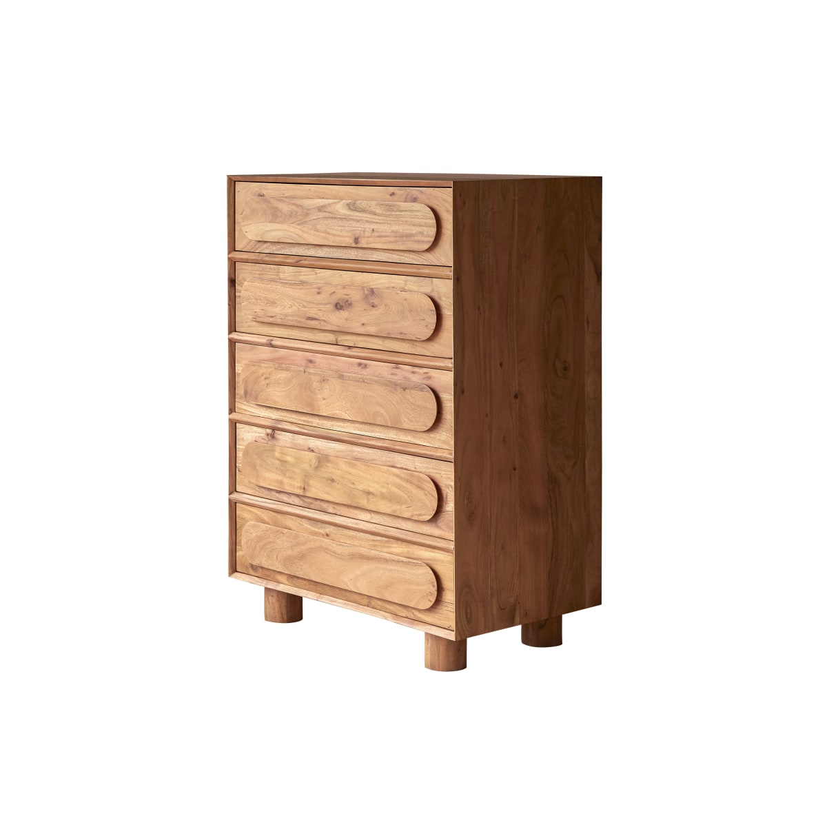 Chiffonnier en Acacia massif, OLGA naturel, TIKAMOON