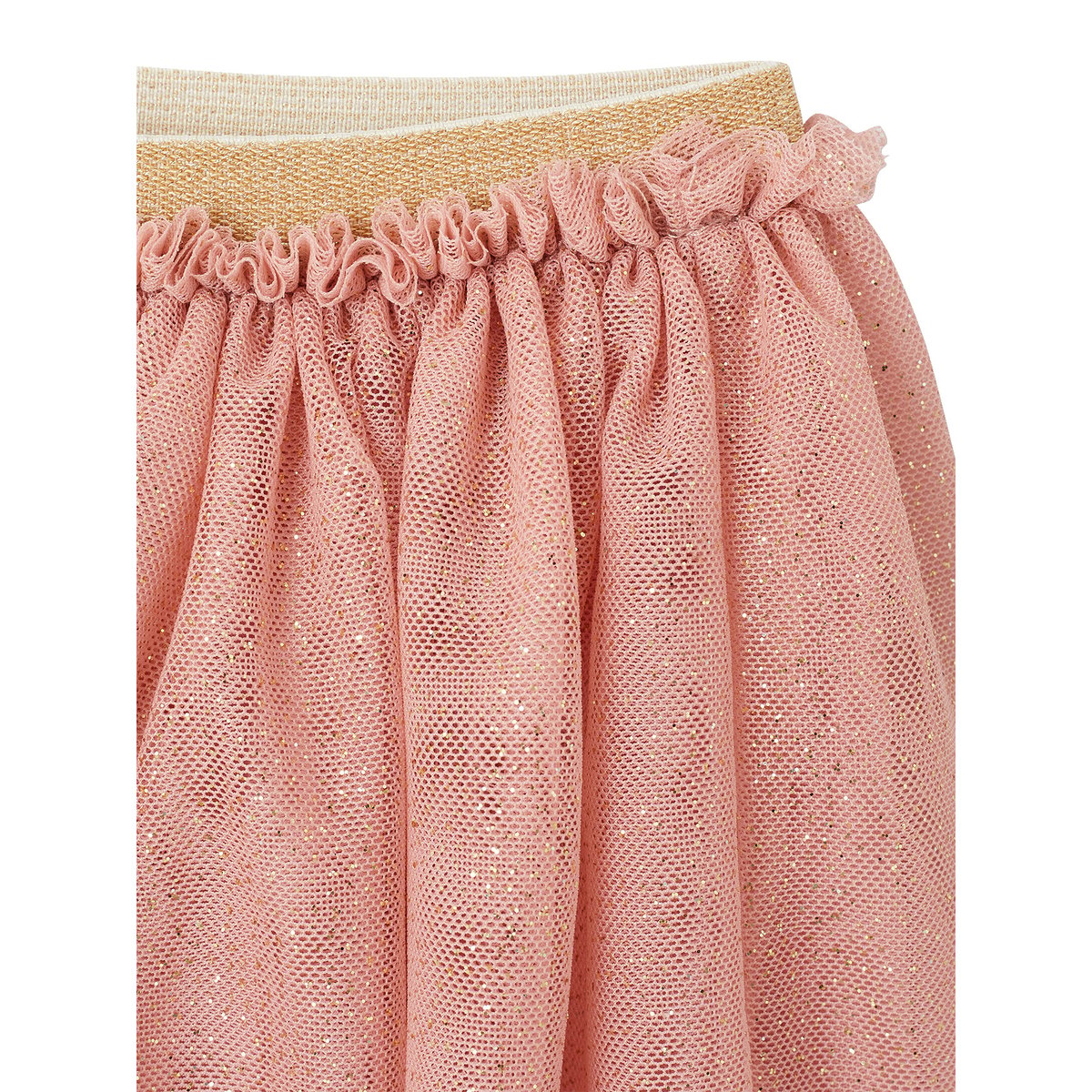 Jupon cérémonie en tulle pailleté bébé blush, VERTBAUDET
