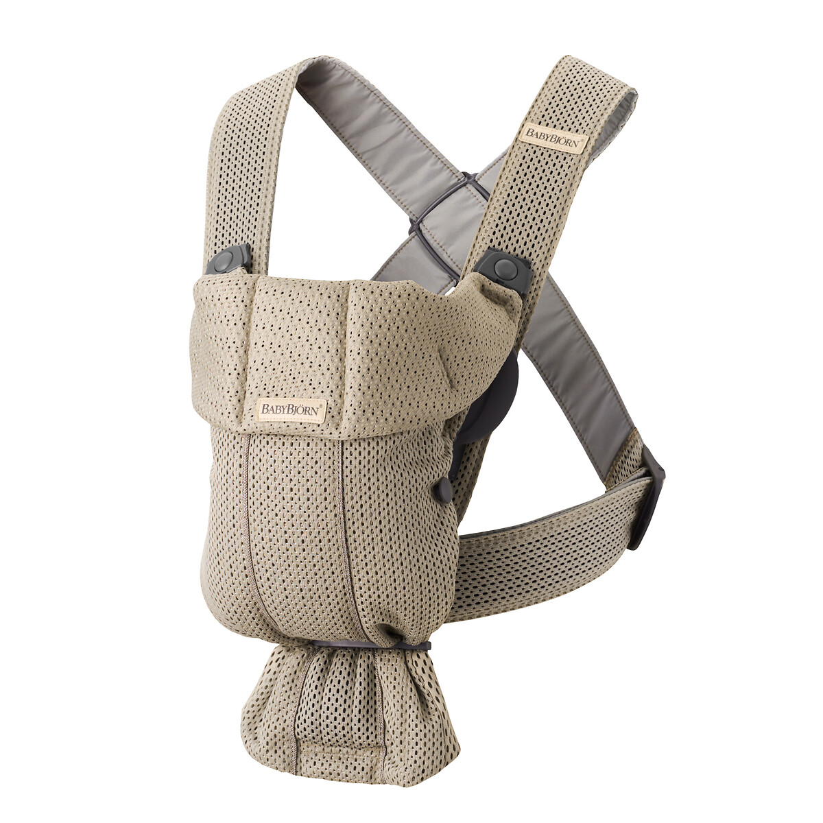 Porte bébé mini mesh 3D gris beige, BABYBJORN