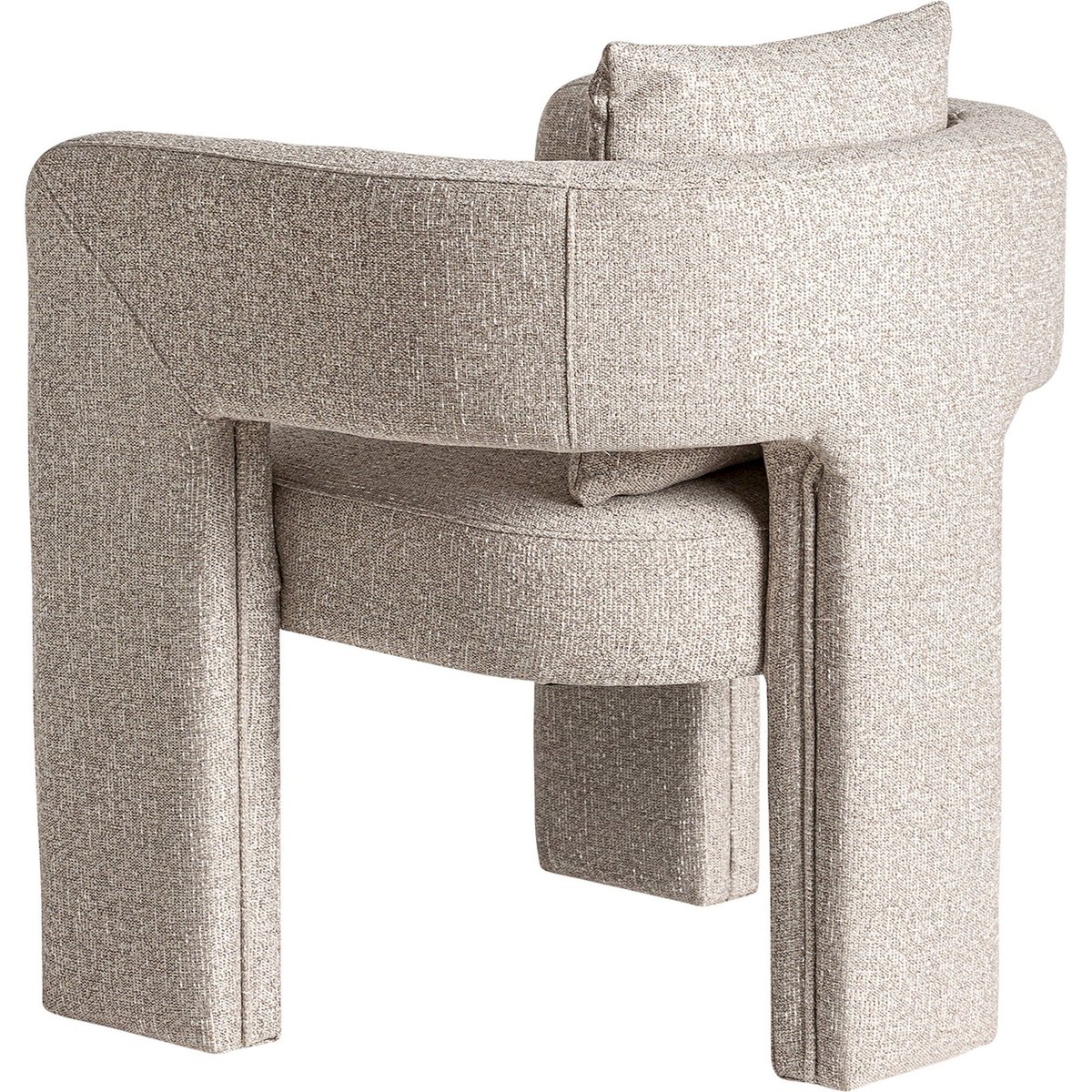 Fauteuil art déco en bois de frêne et assise beige clair bois naturel, RECOLLECTION