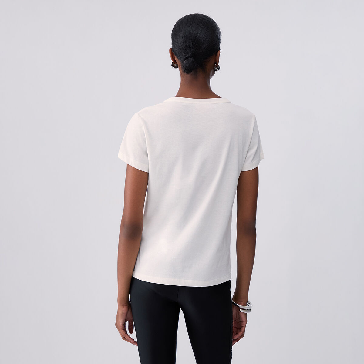 T-shirt à imprimé ange blanc, LIU JO