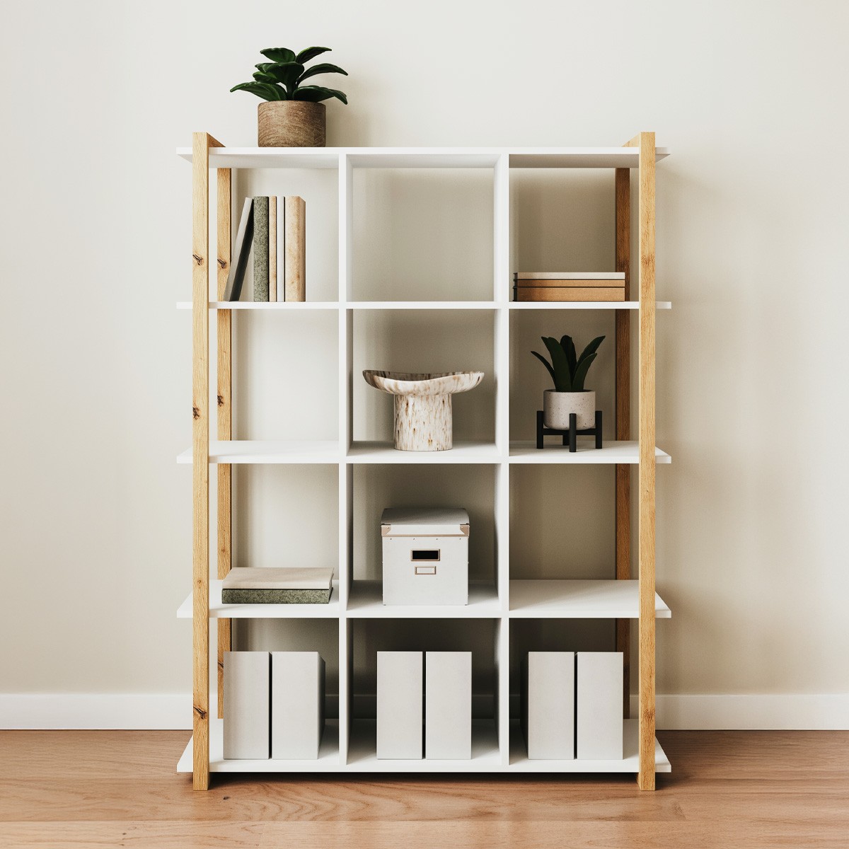 Etagère 4 niveaux - NORA blanc, HOMIFAB