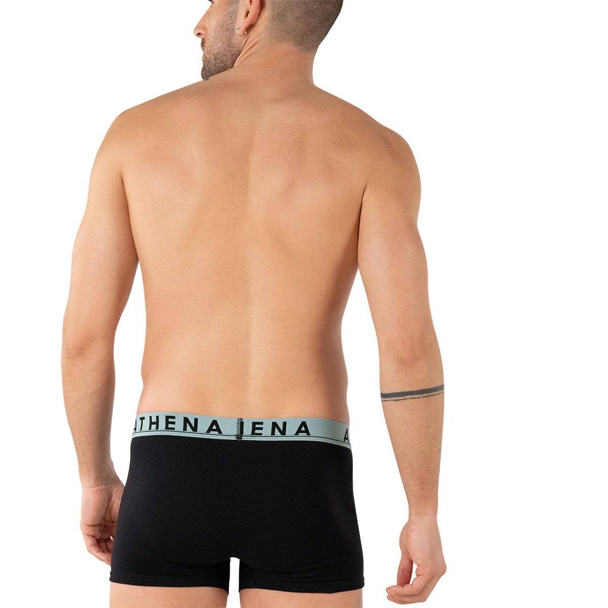 Lot de 3 boxers Easy color noir/ceinture verte+orange+bleue, ATHENA