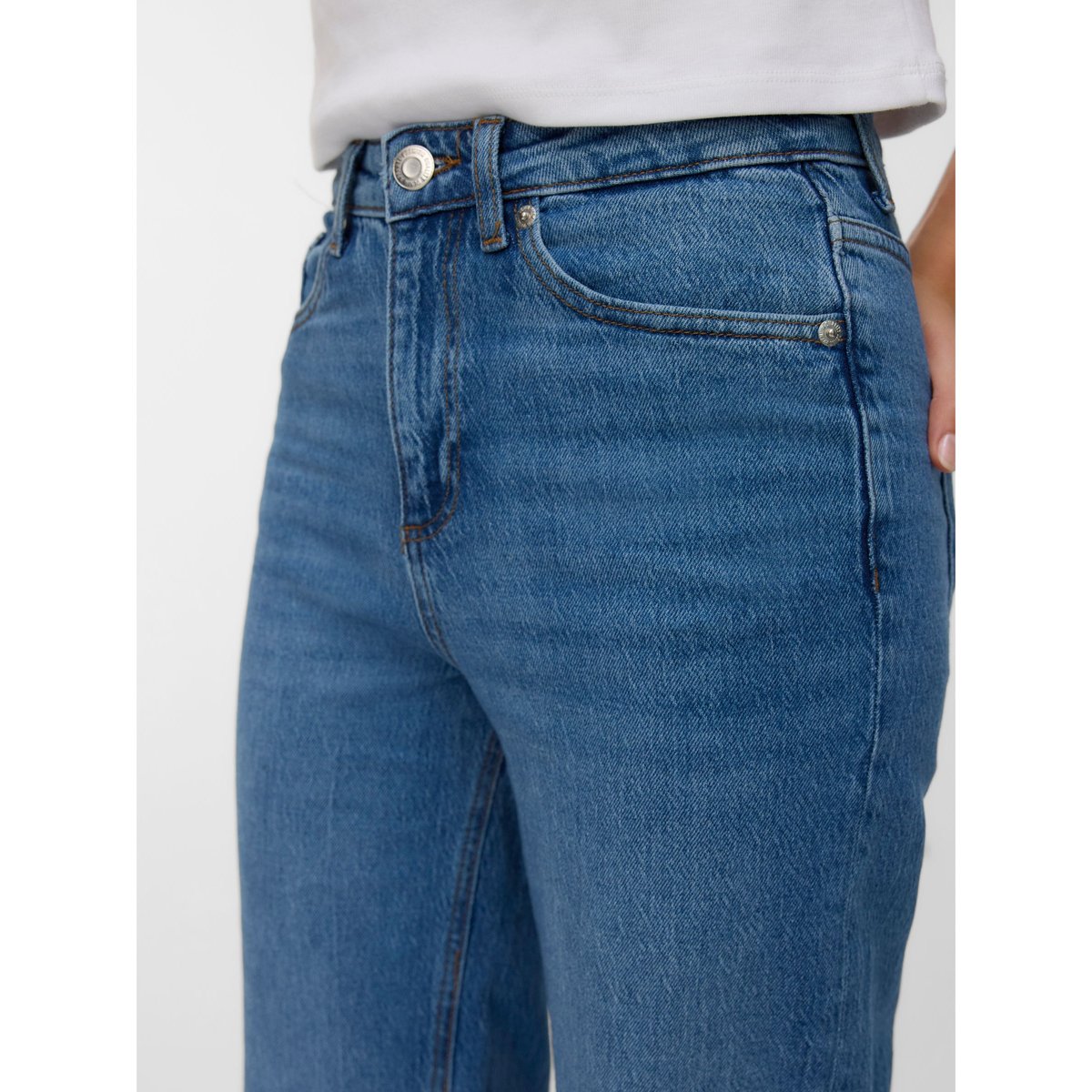 Jean À Coupe Large medium blue denim, VERO MODA