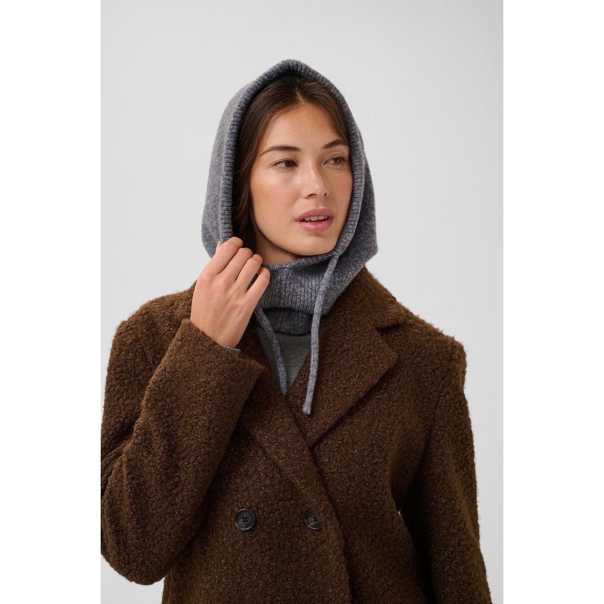 Pull sans manches en maille gris mid grey melange, CULTURE