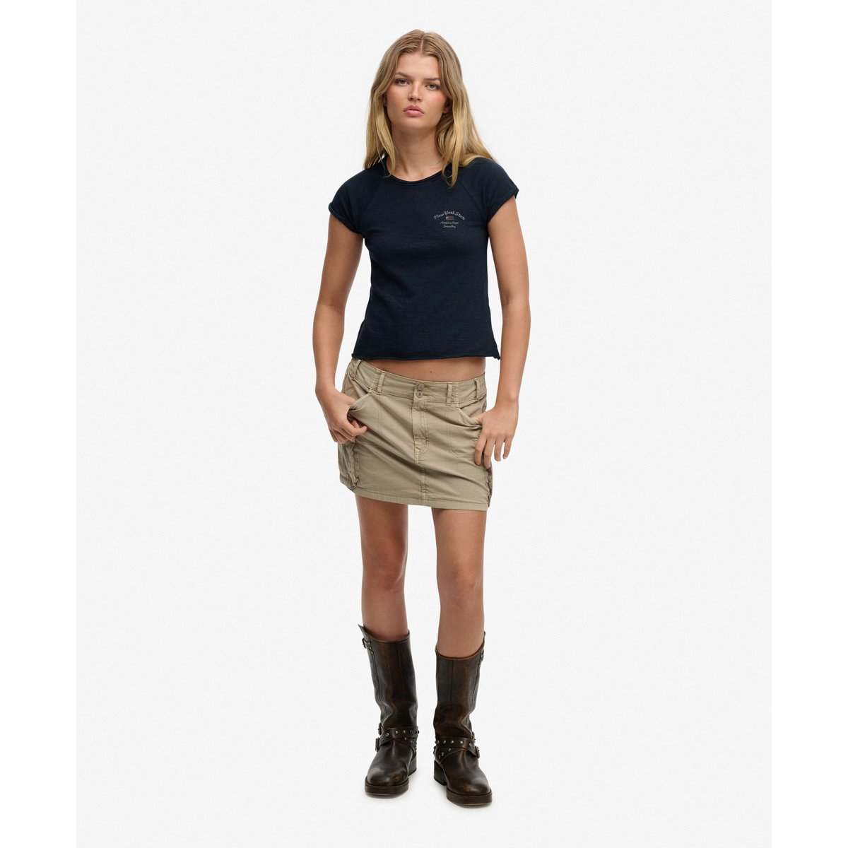 T-shirt Graphique Slub Athletic Essentials bleu marine éclipse, SUPERDRY