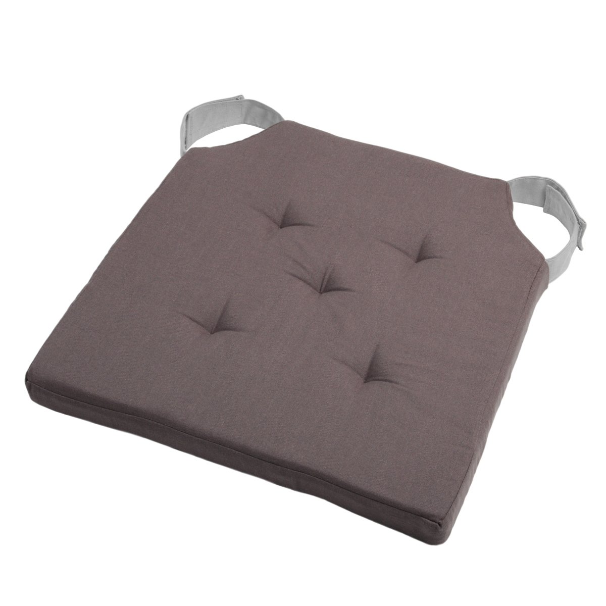 Galette de chaise à velcro gris perle, LOVELY CASA