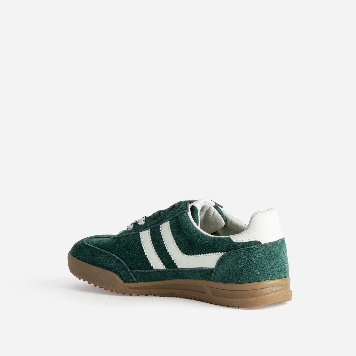 Basket en cuir PERLA. vert, TEXTO